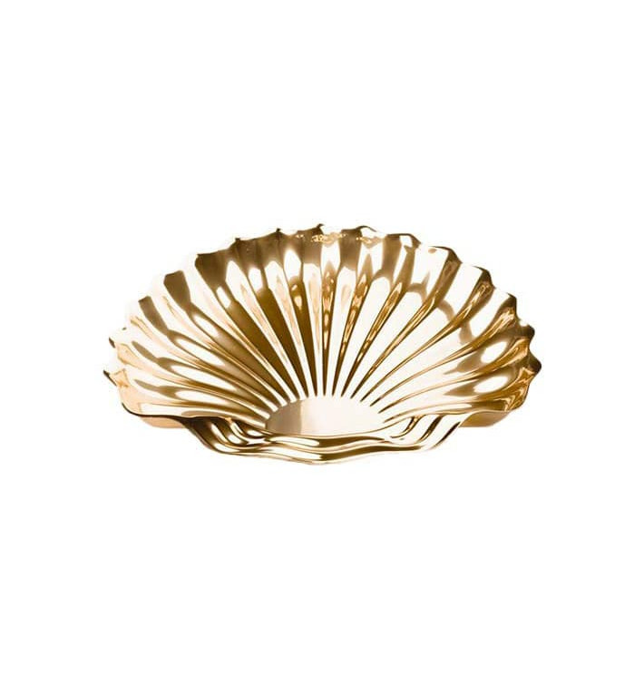 Coquille en Plastique Doré 34x30 cm (50 Utés) Coquille en Plastique Doré 34x30 cm (50 Utés)