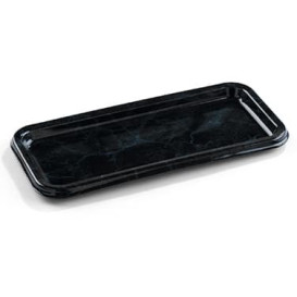 Plateau Plastique Rectangulaire Marbré 35x16 cm (5 Utés)