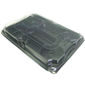 Plateau Plastique 7C avec Couvercle 35x24 cm (25 Utés)