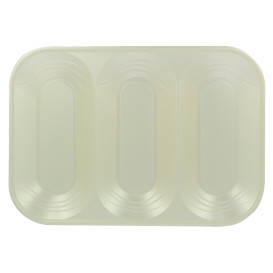 Plateau Plastique PP "X-Table" 3C Perle 330x230mm (2 Utés)