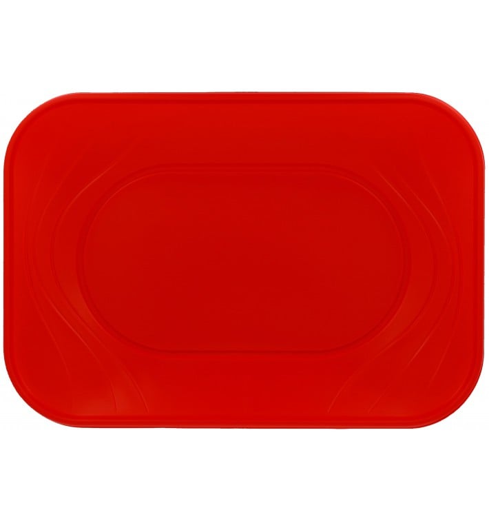 Plateau Plastique PP "X-Table" Rouge 330x230mm (60 Utés)