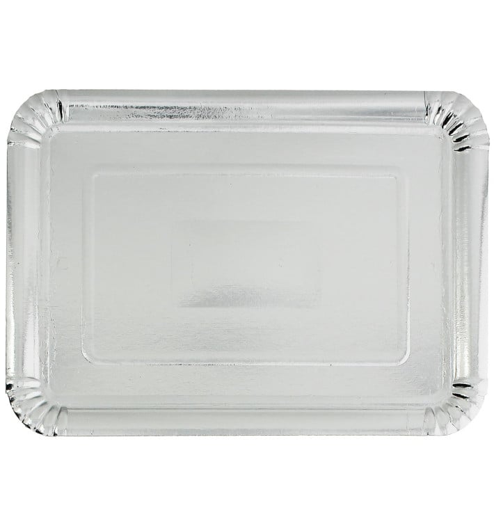 Plat rectangulaire en Carton Argenté 25x34cm (800 Unités) Plat rectangulaire en Carton Argenté 25x34cm (800 Unités)