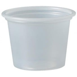 Pot à Sauce Plastique PS Trans. 30ml Ø4,8cm (5000 Utés)