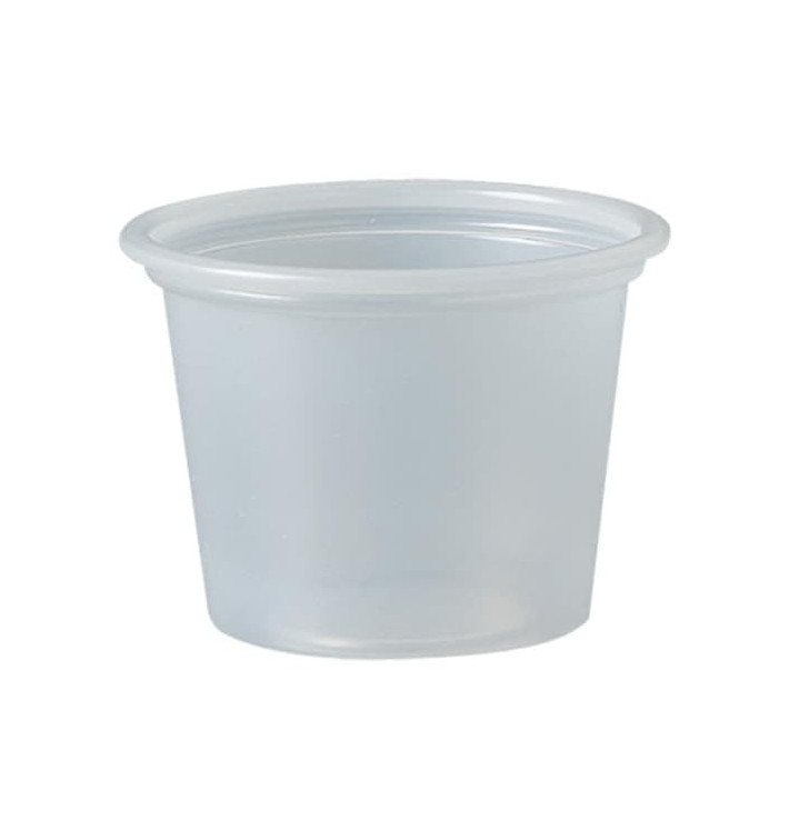 Pot à Sauce Plastique PS Trans. 30ml Ø4,8cm (5000 Utés)