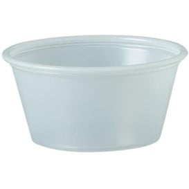 Pot à Sauce Plastique PS Trans. 60ml Ø6,6cm (2500 Utés)