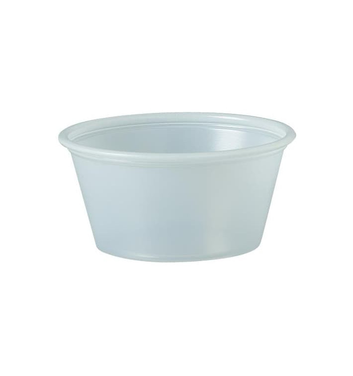 Pot à Sauce Plastique PS Trans. 60ml Ø6,6cm (2500 Utés)