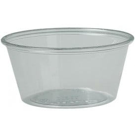 Pot à Sauce Plastique rPET Cristal 100ml Ø7,3cm (250 Utés)