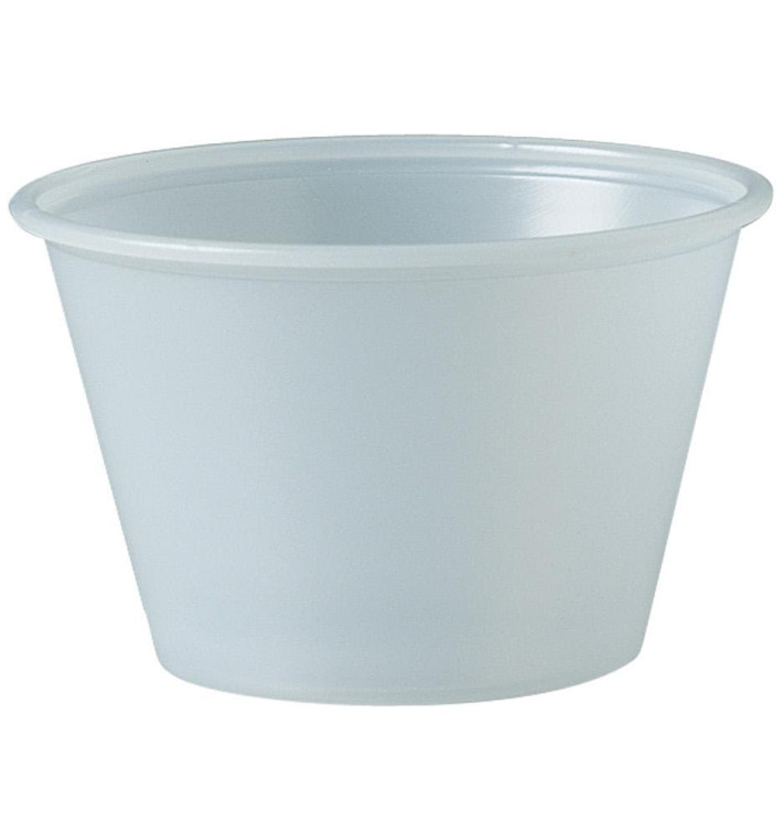 Pot à Sauce Plastique PS Trans. 120ml Ø7,3cm (250 Utés) Pot à Sauce Plastique PS Trans. 120ml Ø7,3cm (250 Utés)