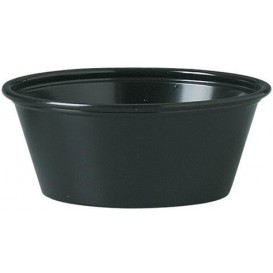 Pot à Sauce Plastique PS Noir 44ml Ø6,6cm (2500 Utés)