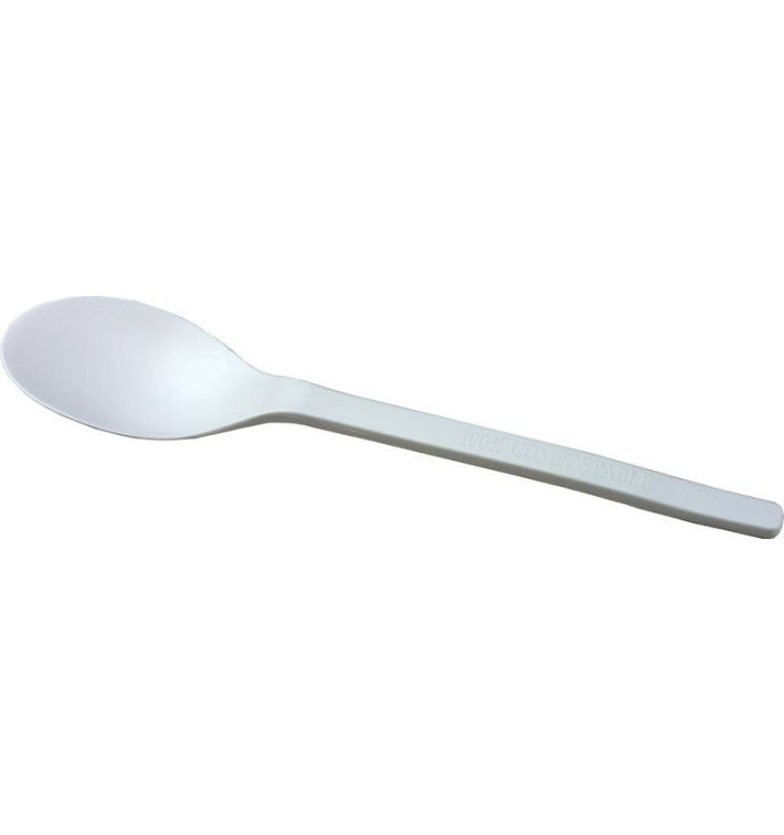 Cuillère Biodegradable Blanc PLA 155mm (1000 Unités) Cuillère Biodegradable Blanc PLA 155mm (1000 Unités)