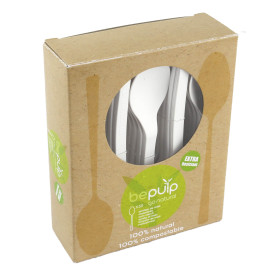 Cuillère Biodegradable CPLA Blanc 155mm en boîte (500 Utés)