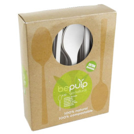 Petite Cuillère Biodégradable CPLA Blanc 120mm en boîte (500 Utés)