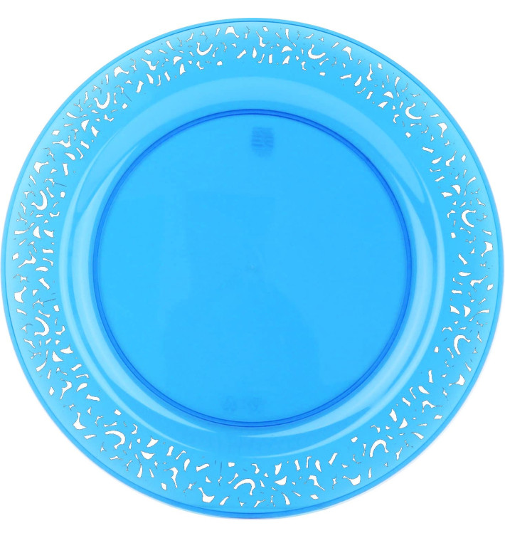 Assiette Plastique Ronde "Lace" Turquoise Ø19cm (88 Utés) Assiette Plastique Ronde "Lace" Turquoise Ø19cm (88 Utés)