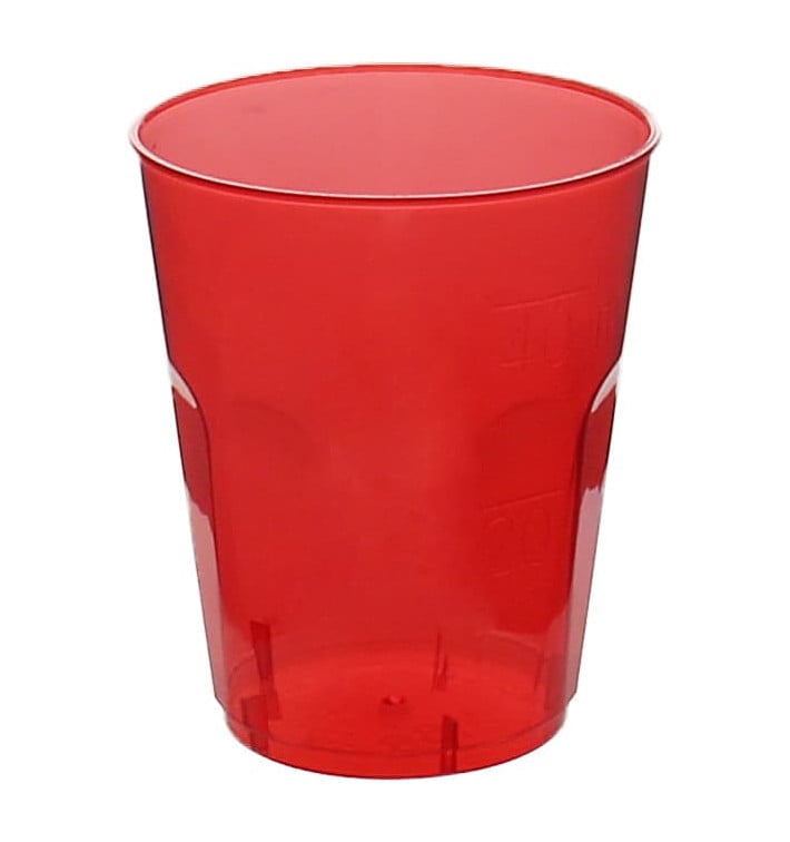 Gobelet Shot "Diamant" PS Cristal Rouge 50ml (20 Utés)