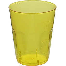 Gobelet Shot "Diamant" PS Cristal Jaune 50ml (20 Utés)