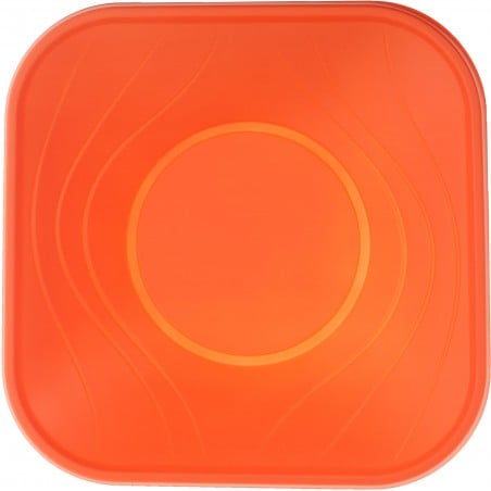 Bol Plastique PP Carré "X-Table" Orange 18x18cm (8 Utés)