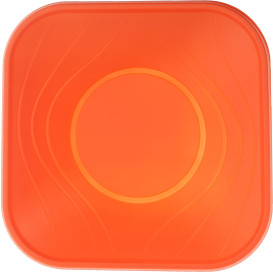 Bol Plastique PP Carré "X-Table" Orange 18x18cm (120 Utés)