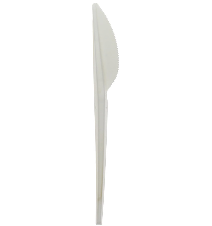 Couteau Biodégradable CPLA Blanc 175mm (600 Utés) Couteau Biodégradable CPLA Blanc 175mm (600 Utés)