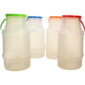 Bouteille Transp. Couvercle et Anse 1000 ml (10 Utés)