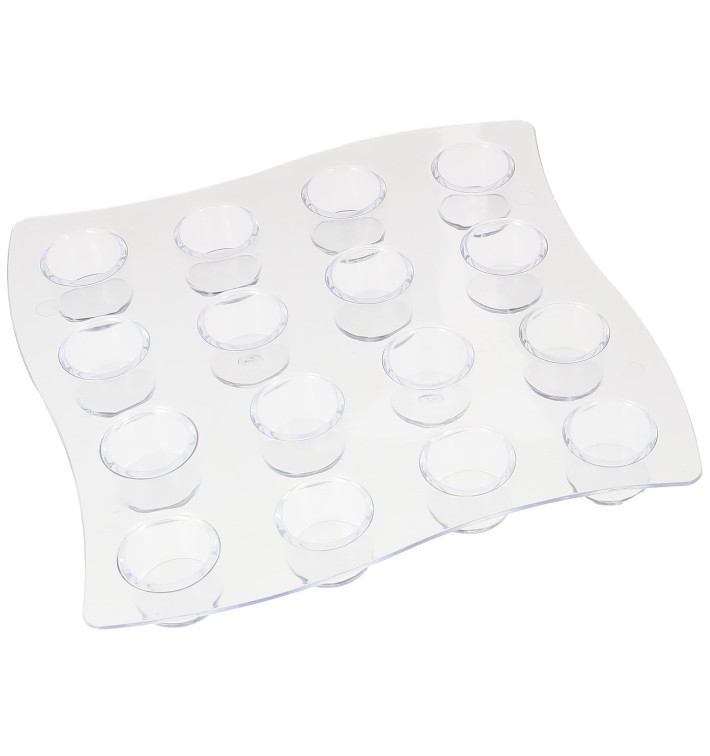 Support pr 16 Verres Tubes de 35ml 15,5x15,5x1,6cm (2 Utés) Support pr 16 Verres Tubes de 35ml 15,5x15,5x1,6cm (2 Utés)