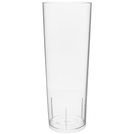 Verre Tube 300ml Transparent Cristal PS (10 Unités)