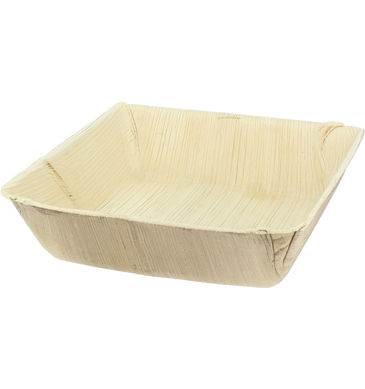 Assiette Creuse en Feuilles de Palmier 16x16cm (100 Unités) Assiette Creuse en Feuilles de Palmier 16x16cm (100 Unités)
