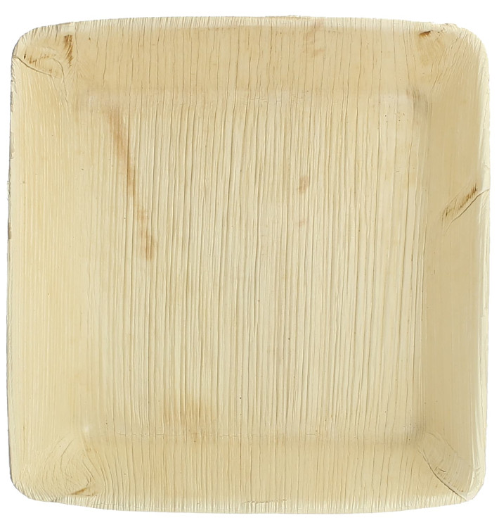 Assiette Creuse en Feuilles de Palmier 16x16cm (25 Unités) Assiette Creuse en Feuilles de Palmier 16x16cm (25 Unités)