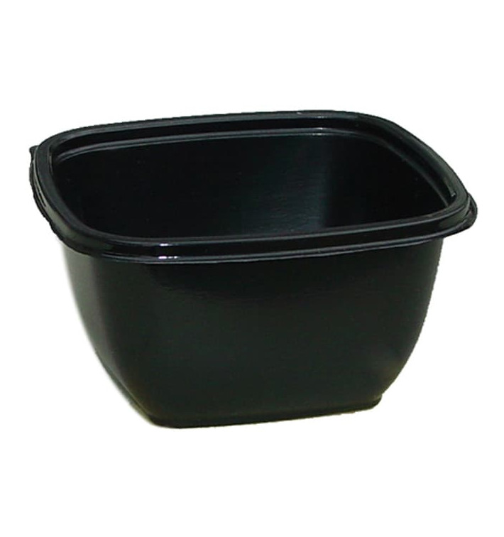 Bol Plastique Noir PET 375ml 125x125x50mm (50 Utés) Bol Plastique Noir PET 375ml 125x125x50mm (50 Utés)
