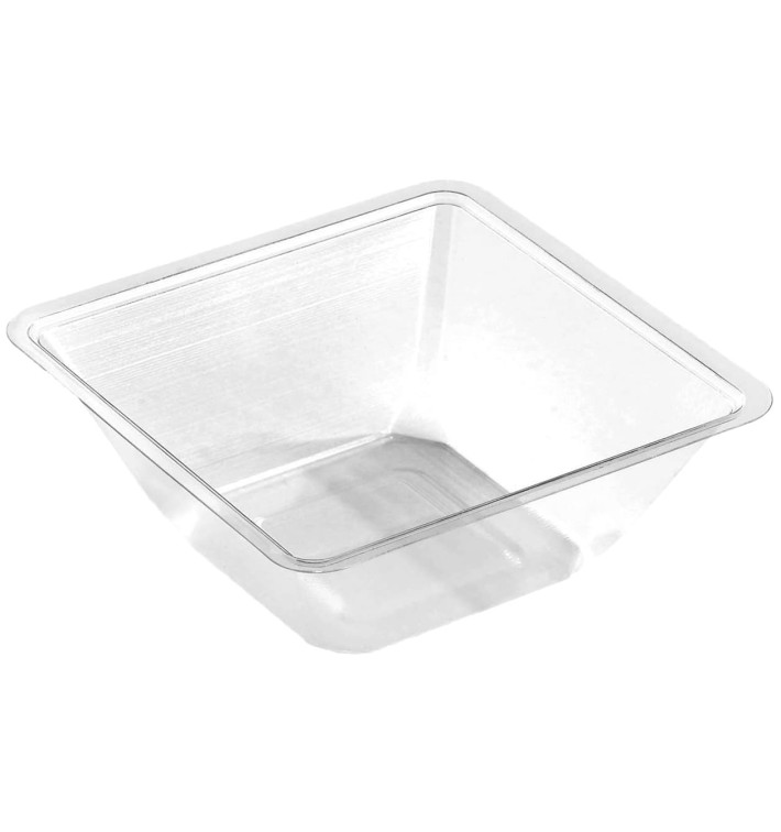 Bol mini en Plastique PET Thermo-Scellable 175ml 90x90x40mm (600 Utés) Bol mini en Plastique PET Thermo-Scellable 175ml 90x90x40mm (600 Utés)