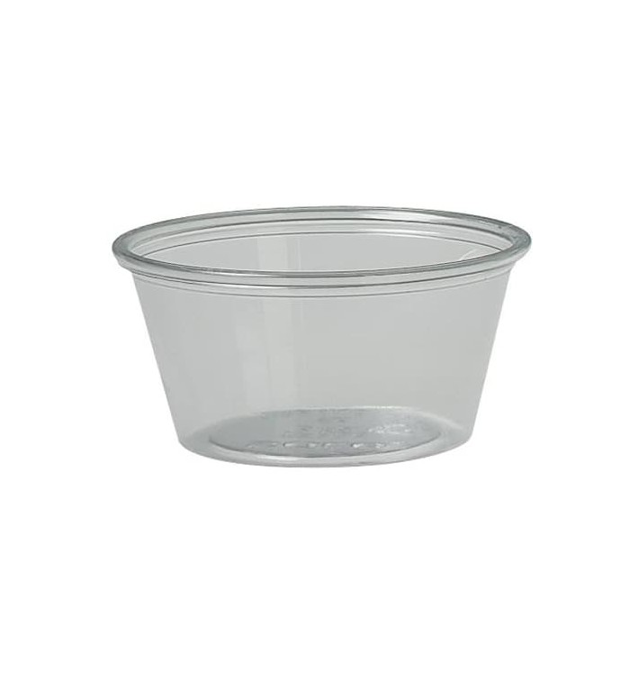 Pot à Sauce Plastique rPET Cristal 60ml Ø6,6cm (2500 Utés)