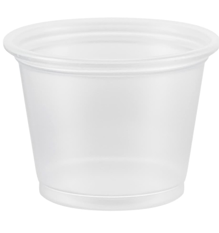 Pot à Sauce Plastique PP Trans. 30ml Ø4,8cm (2500 Utés) Pot à Sauce Plastique PP Trans. 30ml Ø4,8cm (2500 Utés)