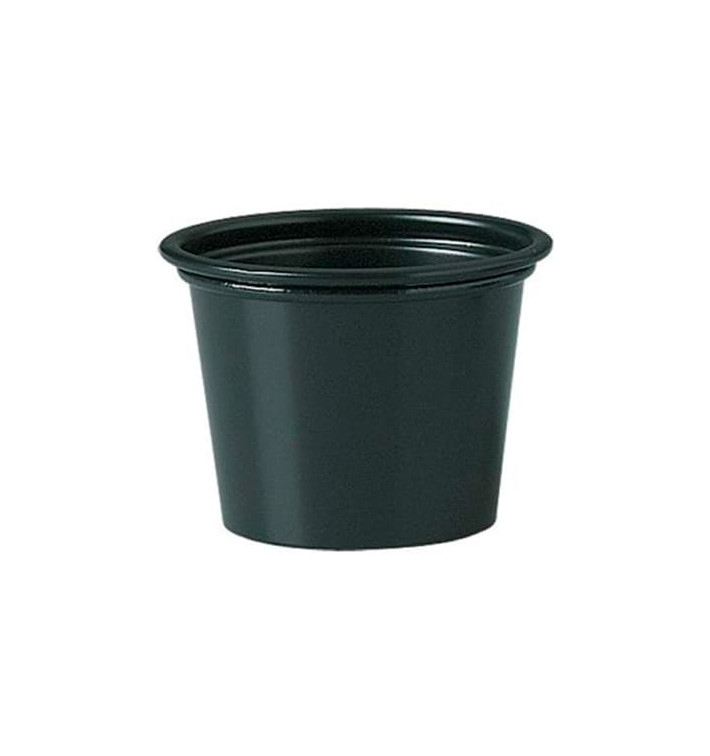 Pot à Sauce Plastique PP Noir 30ml Ø4,8cm (250 Utés) Pot à Sauce Plastique PP Noir 30ml Ø4,8cm (250 Utés)