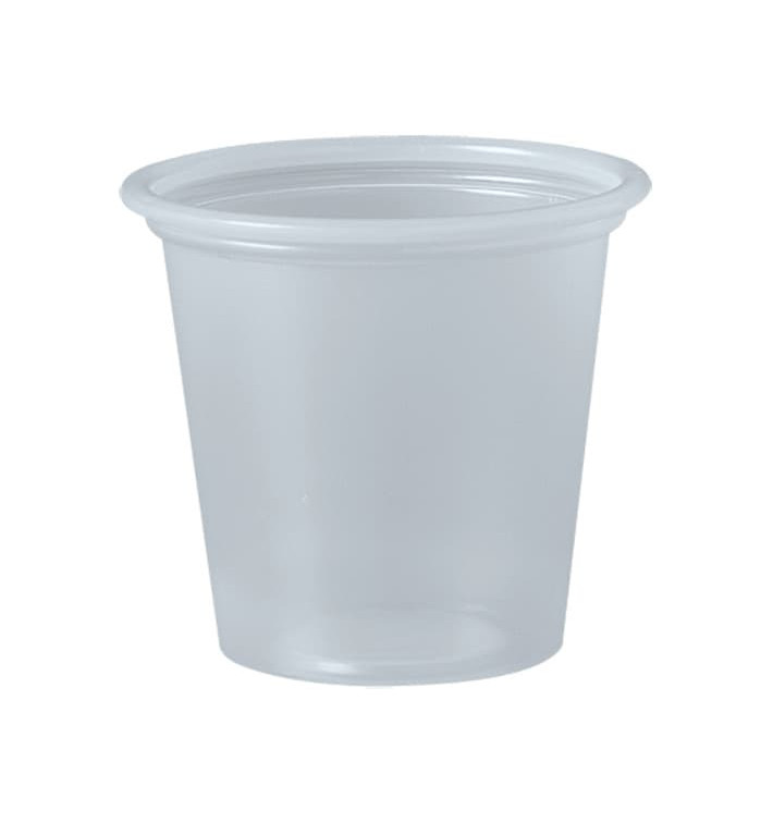Pot à Sauce Plastique PP Trans. 35ml Ø4,8cm (2500 Utés)