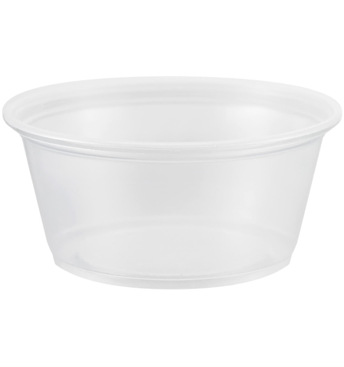 Pot à Sauce Plastique PP Trans. 100ml Ø7,3cm (125 Utés) Pot à Sauce Plastique PP Trans. 100ml Ø7,3cm (125 Utés)
