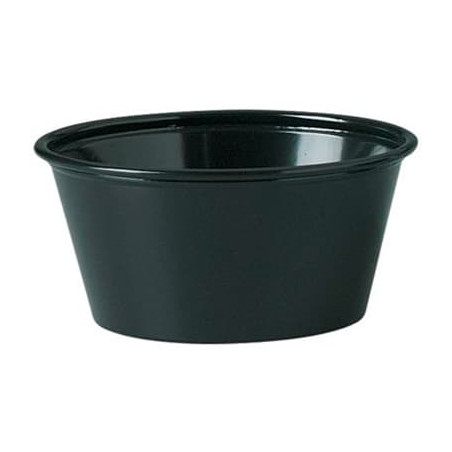 Pot PP Noir à Sauce 100ml Ø7,5cm (125 Utés)