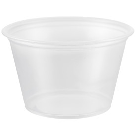 Pot à Sauce Plastique PP Trans. 120ml Ø7,3cm (125 Utés)