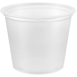 Pot à Sauce Plastique PP Trans. 165ml Ø7,3cm (2500 Utés)