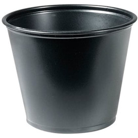 Pot à Sauce Plastique PP Noir 165ml Ø7,3cm (2500 Utés)