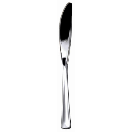 Couteau argenté en plastique 20cm (500 unités)