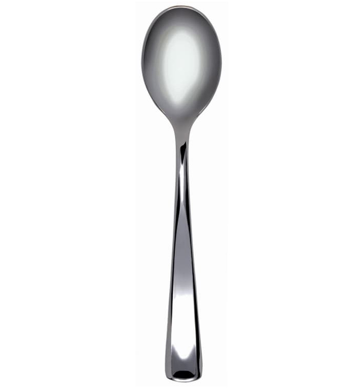 Cuillère argentée en plastique 17,5cm (50 unités) Cuillère argentée en plastique 17,5cm (50 unités)