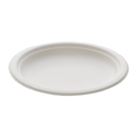 Assiette Bio en Canne à Sucre Blanc Ø180mm (500 Unités)