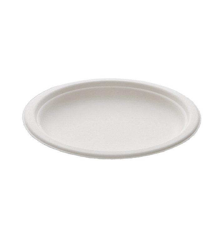 Assiette Bio en Canne à Sucre Blanc Ø180mm (500 Unités) Assiette Bio en Canne à Sucre Blanc Ø180mm (500 Unités)