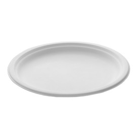 Assiette Bio en Canne à Sucre Blanc Ø260mm (25 Unités)