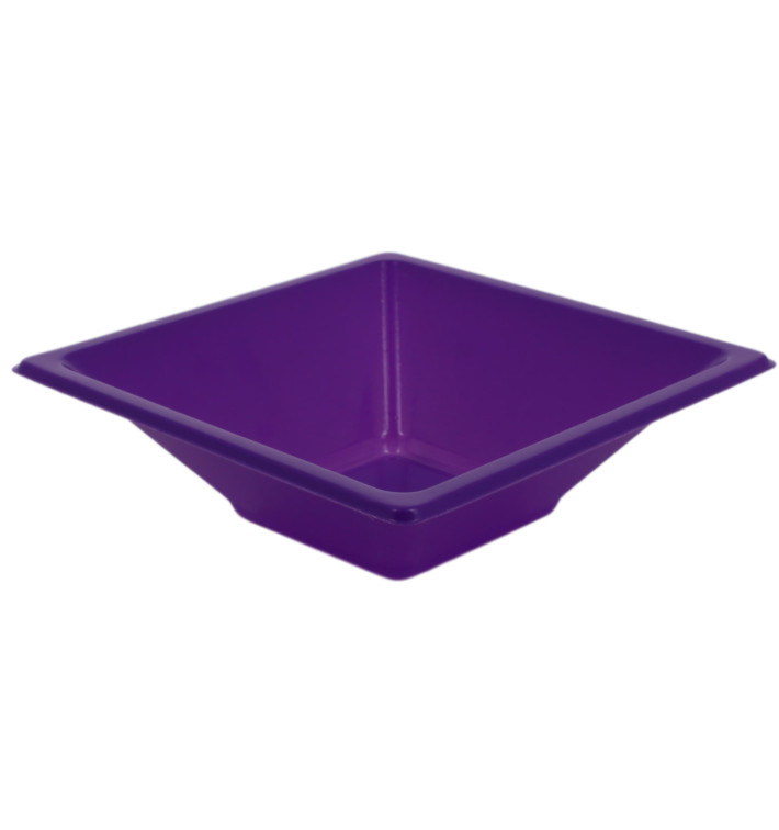 Bol en Plastique PS Carré Lilás 12x12cm (720 Utés) Bol en Plastique PS Carré Lilás 12x12cm (720 Utés)