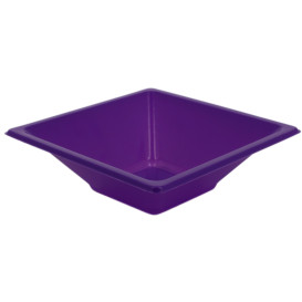 Bol carré en plastique Lilas 120x120x40mm (1500 Utés)