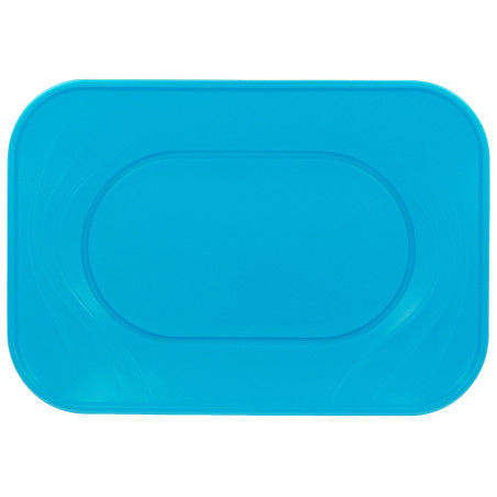 Plateau Plastique PP "X-Table" Turquoise 33x23cm (60 Utés)