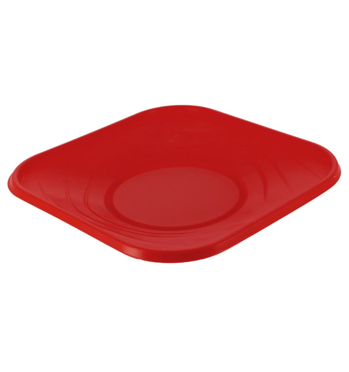 Assiette Plastique PP "X-Table" Rouge 180mm (120 Utés)