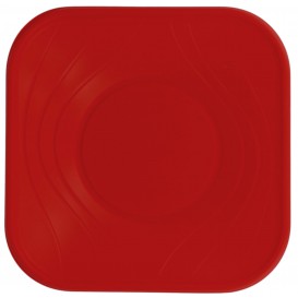 Assiette Plastique PP "X-Table" Rouge 230mm (8 Utés)