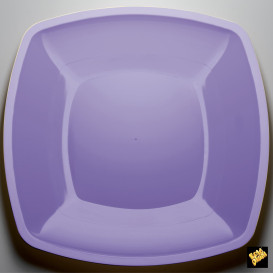 Assiette Plastique Réutilisable Plate Lilas  PS 300mm (144 Utés)