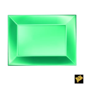 Plateau Plastique Vert Nice Pearl PP 280x190mm (12 Utés)